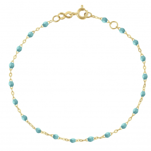 gigiCLOZEAU: Classic Gigi Bracelet, TURQUOISE GREEN, 18k yg, 6.7"