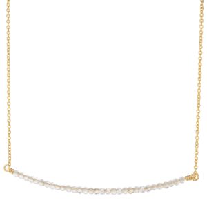 Dana Kellin: Necklace, Clear Crystal Station, Gold fill chain, 1 station of Swarovski crystals, 16 in length