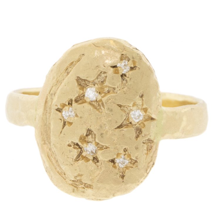 Victoria Cunningham Trunk Show: 14K moon rock and stars ring