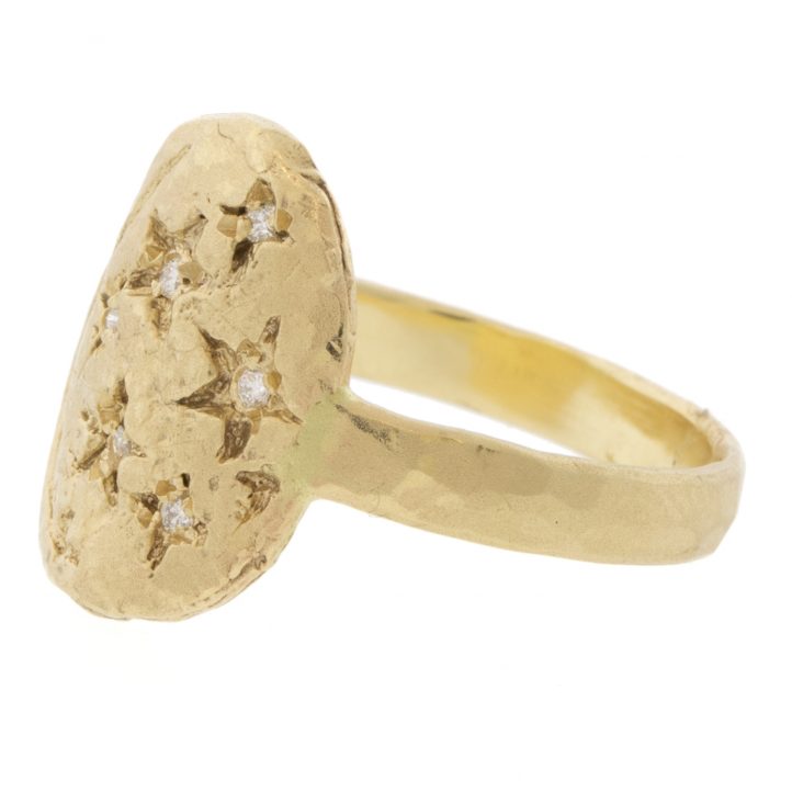Victoria Cunningham Trunk Show: 14K moon rock and stars ring
