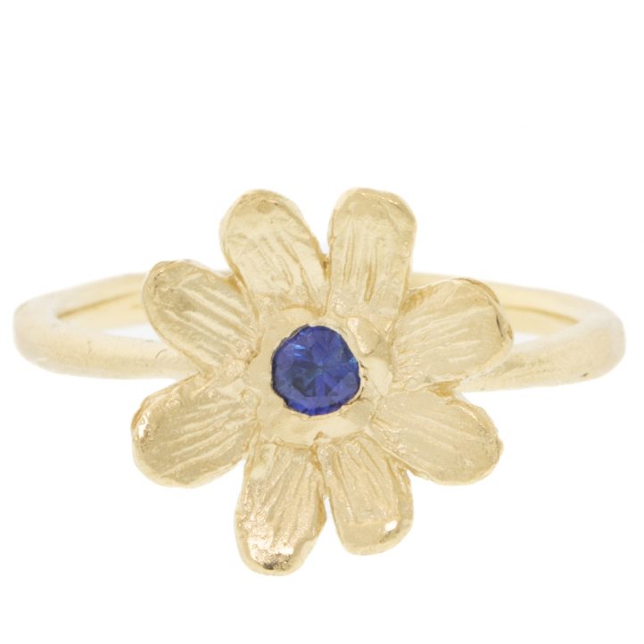 Victoria Cunningham Trunk Show:14k medium daisy ring and sapphire