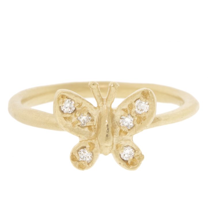 Victoria Cunningham Trunk Show: 14k butterfly ring and pave dia