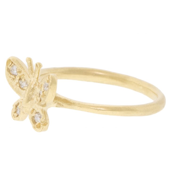 Victoria Cunningham Trunk Show: 14k butterfly ring and pave dia