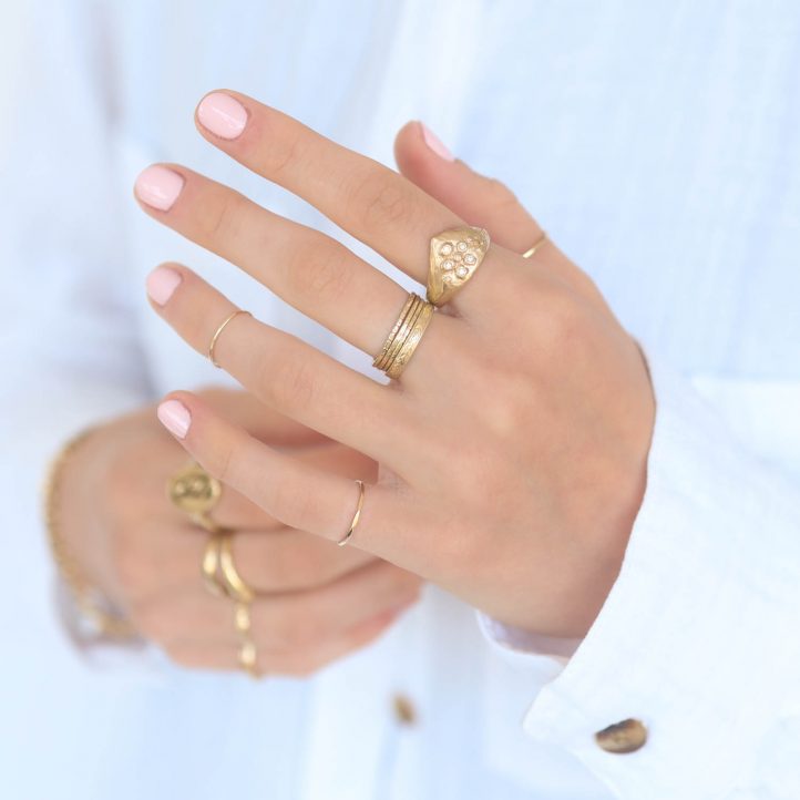 Victoria Cunningham Trunk Show: 14K dia flower tiara ring