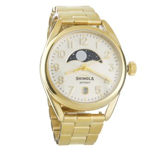 Shinola: Watch, Derby Day & Night, 38mm, Gold Bracelet