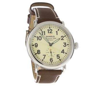 Shinola: Watch, Runwell 41 mm, Leather Strap, Cream