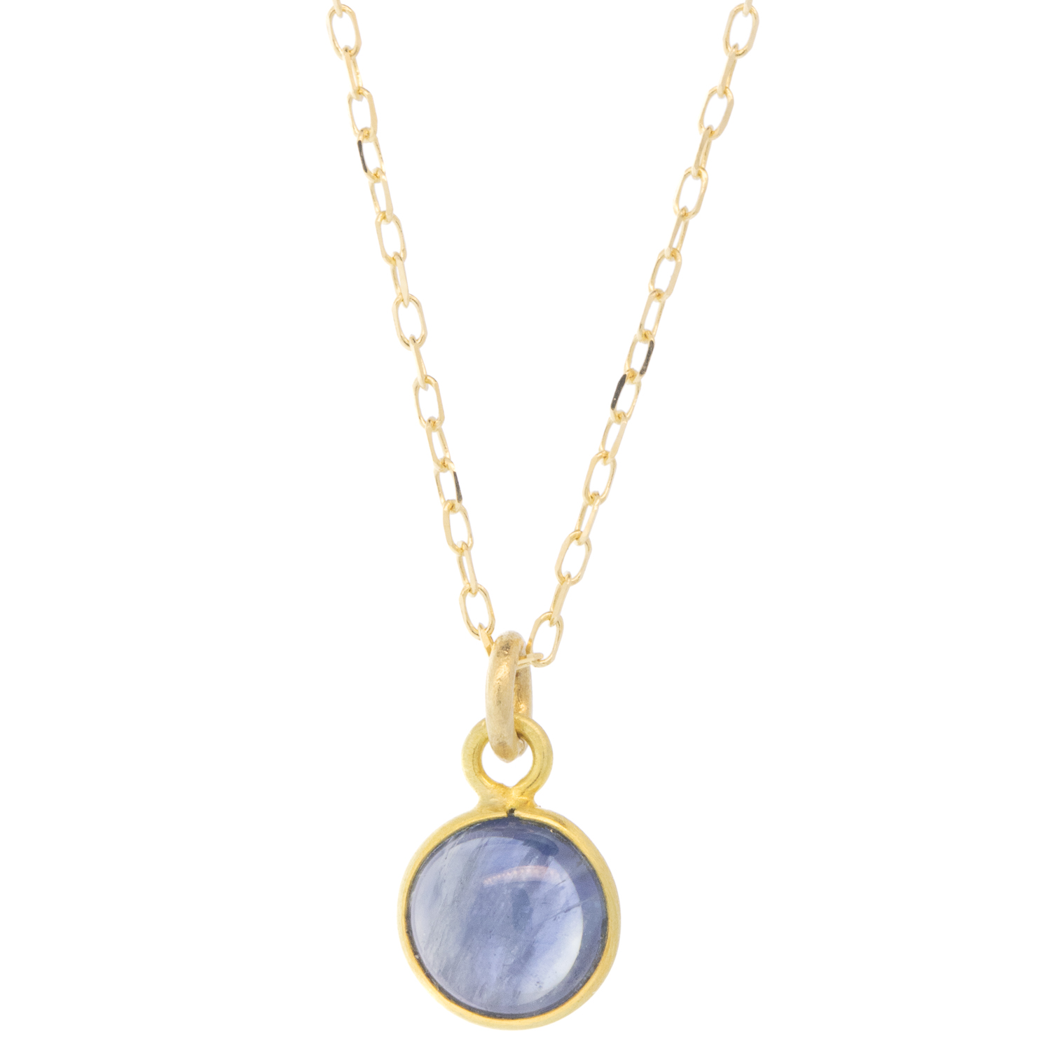Margaret Solow: Necklace, 18K Pendant/14K Chain, Sapphire