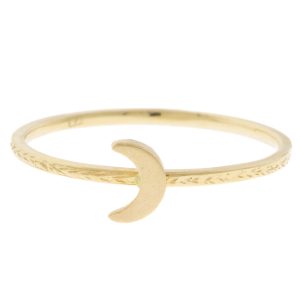 Victoria Cunningham: 14k moon ring