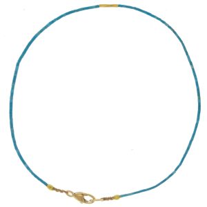 Margaret Solow:Bracelet,Turquoise and 23K Bead