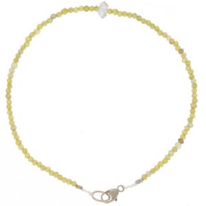 Margaret Solow: Bracelet, SS Clasp,7",multi gem,herkimer