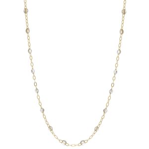 gigiCLOZEAU: Classic Gigi necklace, Sparkle,18k YG 19.7"