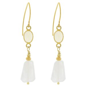 Robindira Unsworth: Fashion earrings, 14k gold vermeil, gold filled findings, Australian Opal, Moonstone