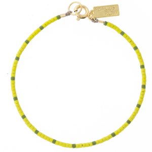 Abacus Row: Dipsea Bracelet, Pollen/Olive - 6.5"