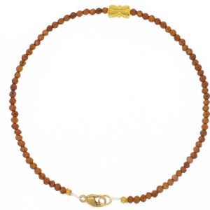 Margaret Solow: Bracelet,18k bead,Hessonite garnet