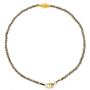 Margaret Solow: Bracelet,18k bead,Pyrite