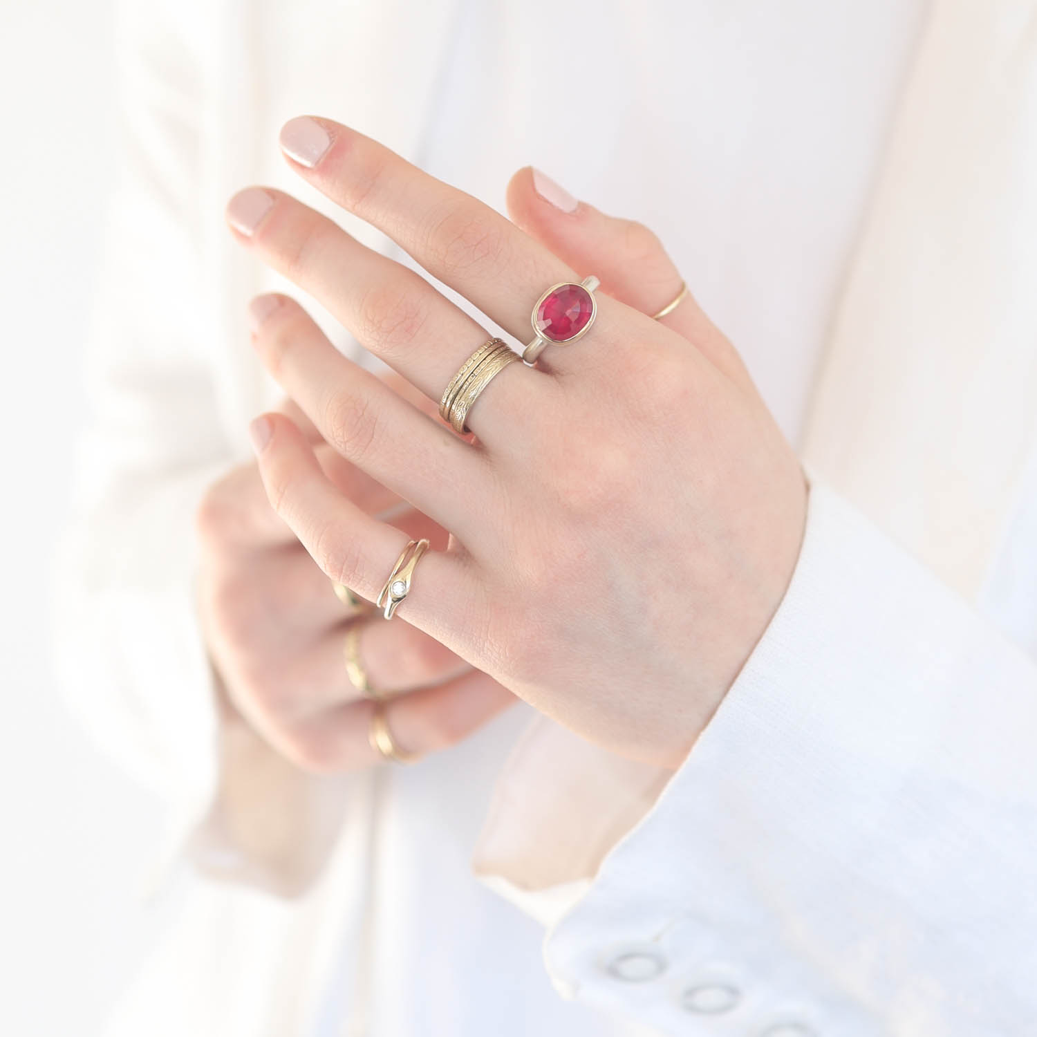 Jamie Joseph Trunk Show 2025: Ring 251, AFRICAN RUBY, size 6.5, 1/2" x 3/8"