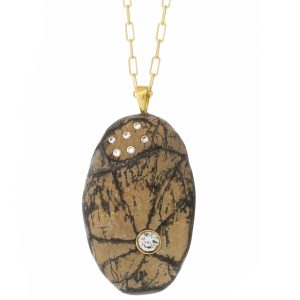 CVC Stones : Necklace, One of a kind, 18K Yellow gold, Diamonds, Ablaze