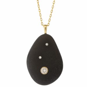 CVC Stones : Necklace, One of a kind, 14K Yellow gold, Lab Diamond, Danielle
