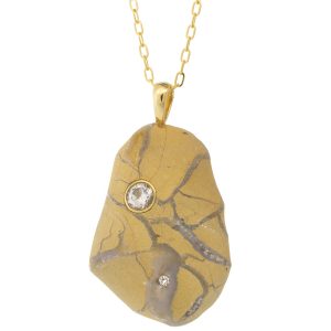 CVC Stones : Necklace, One of a kind, 18K Yellow gold, Diamonds, Sandy