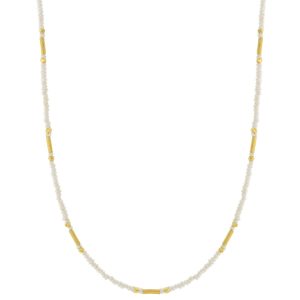 Lulu Designs: Zenith Necklace, White Pearl 16-18