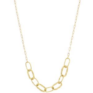 Sarah McGuire: Necklace, Baby Bowline Segment, 18K Gold Links, 14K Gold 17" Chain.