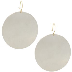 Sarah McGuire: Earrings, Paper Moon, Large, Silver & 18kyg