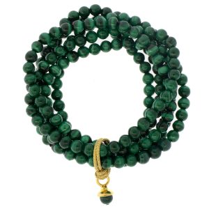 Catherine Canino: Malachite Sally Cluster stretchy bracelet set
