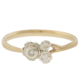 Hannah Blount: Diamond Rose Bouquet Ring - Little