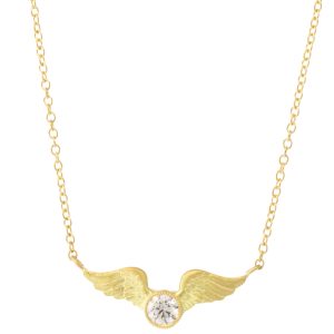 Anthony Lent: Small Victory Diamond Necklace, 18k YG, Diamond (0.14ct), Chain 16"/18"