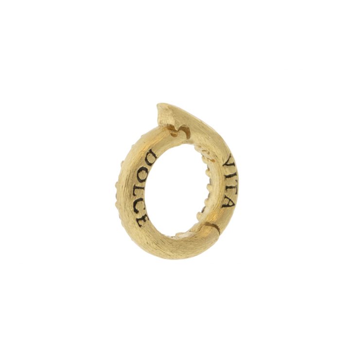 Erica Molinari Trunk Show: Enhancer, Dolce Vita, White diamonds, .16 TCW, 18K gold, Measures 7/16 in diameter