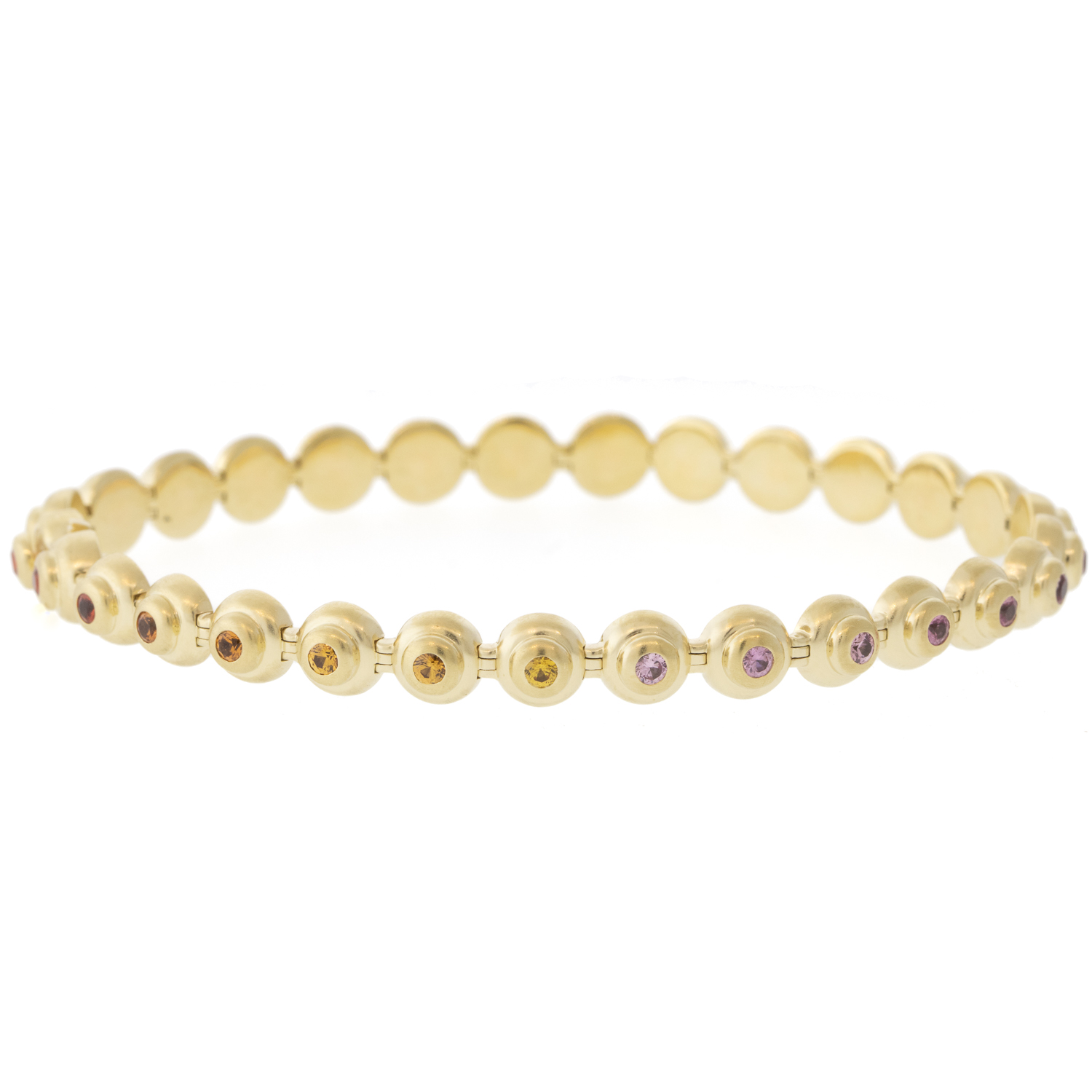 Campbell + Charlotte: Evolve Link Bracelet, Sapphire, 14k Gold