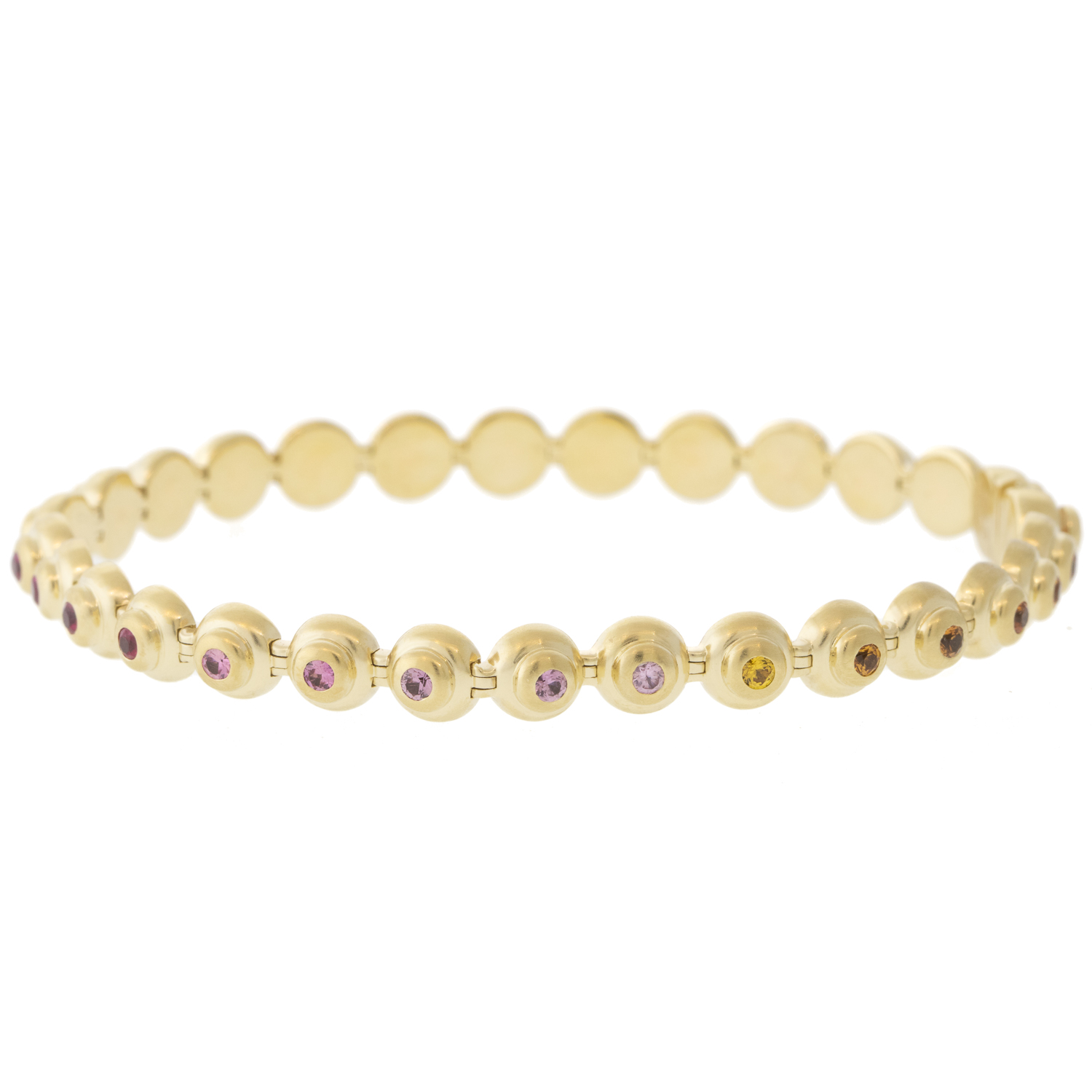 Campbell + Charlotte: Evolve Link Bracelet, Sapphire, 14k Gold