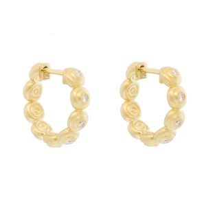 Campbell + Charlotte: Evolve Huggie, Diamond, 14k Gold