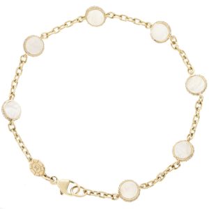 Campbell + Charlotte: Found Cabachon Station Bracelet, Diamond & Moonstone, 14k Gold