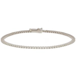 ILA: Petite Tennis Bracelet, 14k,4 Prong Ethically Mined Natural Diamonds,1.37ct