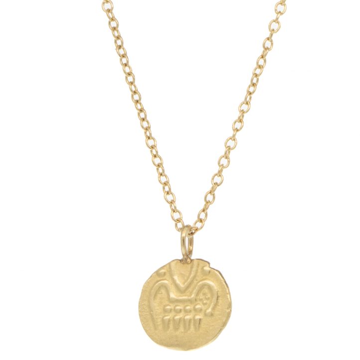 Robin Haley: Necklace, 14k Gold, Delicate "In Safe Keeping Artifact", 16" chain