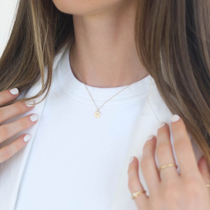 Robin Haley: Necklace, 14k Gold, Delicate "In Safe Keeping Artifact", 16" chain