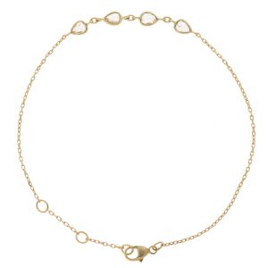 Celine Daoust: Chain Bracelet, Multi Diamond Slices in Bezel Setting, OAAK, 14k