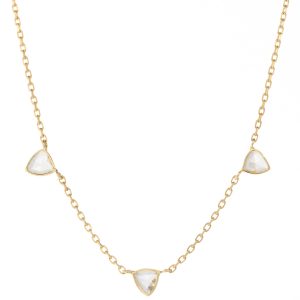 Celine Daoust: Necklace,14k gold,Triple Rose cut champagne diamonds LB