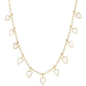 Celine Daoust : Necklace,Multi diamond slice dangles,14k Yellow gold, adjustable chain measures 15.5-16.5"