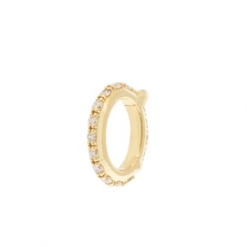 Three Stories Jewelry: Oval Diamond Openable Bale, 14k yellow gold, GSI Diamond