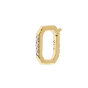 Three Stories Jewelry: Rectangular Diamond Openable Bale, 14k yellow gold, GSI Diamond