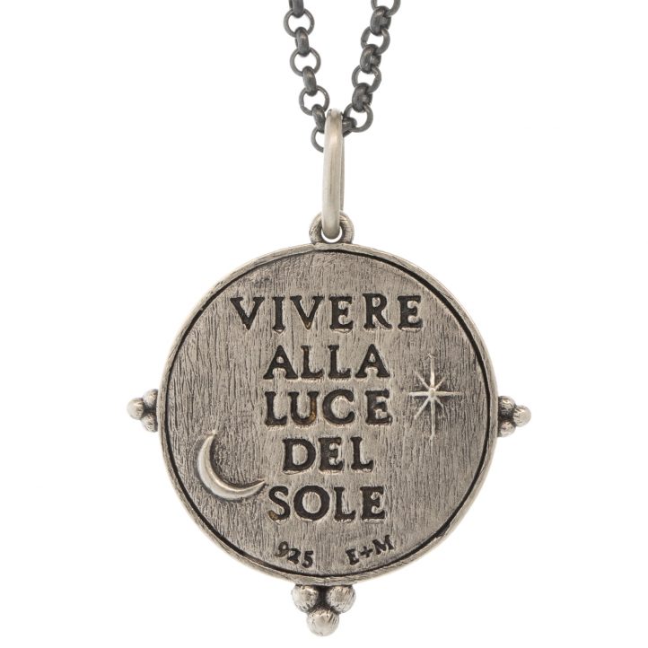 Erica Molinari: SS Large Sun Face Charm- 'Live in the Sunshine'