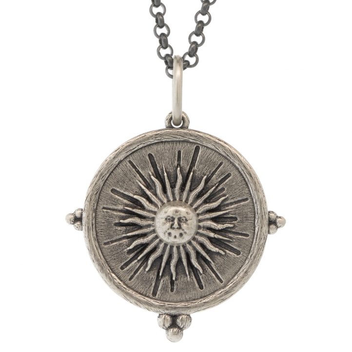 Erica Molinari: SS Large Sun Face Charm- 'Live in the Sunshine'
