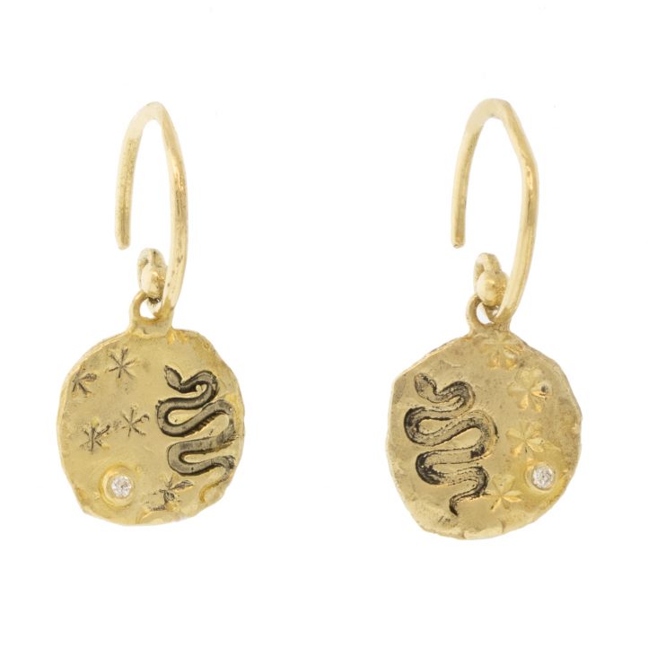 Victoria Cunningham Trunk Show: 14k hidden truth earrings 3/4 x 3/8