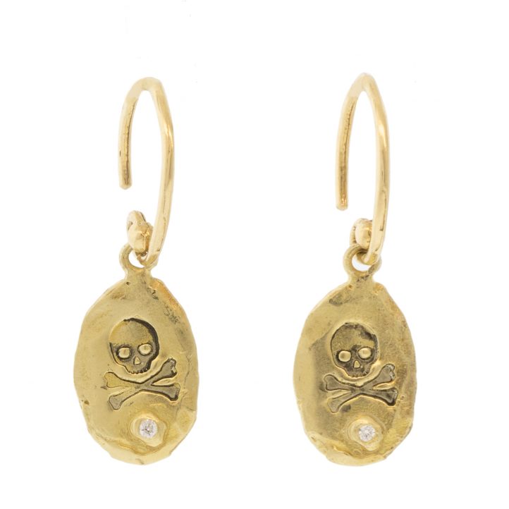 Victoria Cunningham Trunk Show: 14k sacred earrings 3/4 x 1/4