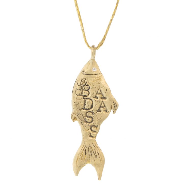 Victoria Cunningham Trunk Show: 14K koi (charm only), Measures 1 5/16" x 1/2" including bail