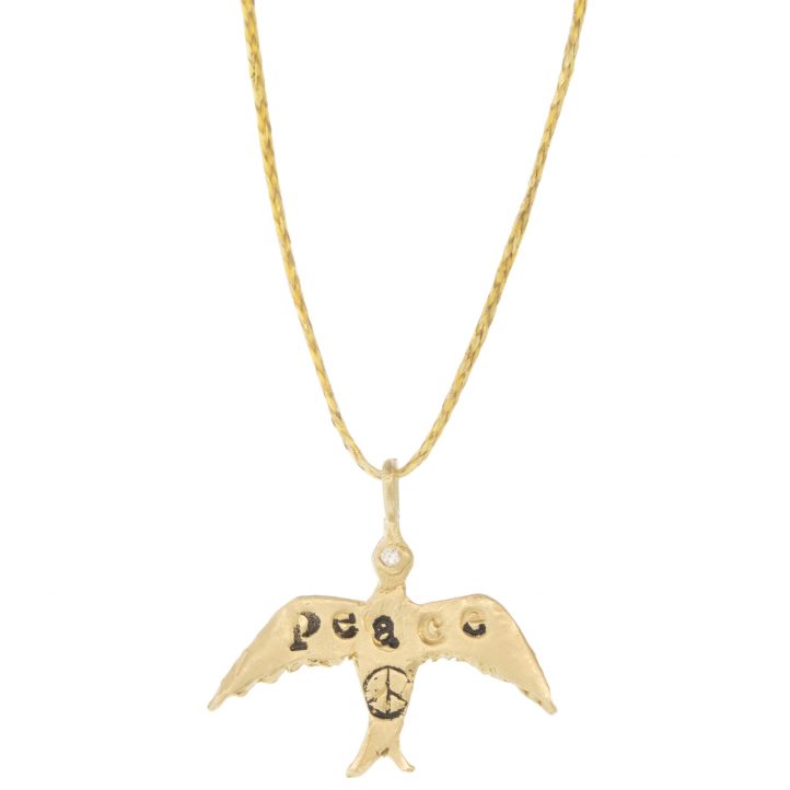 Victoria Cunningham Trunk Show: 14K dove (charm only), Measures 3/4" x 7/8" including bail