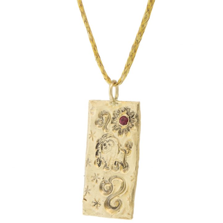 Victoria Cunningham Trunk Show: 14k leo (charm only) + ruby 7/8 x 3/8