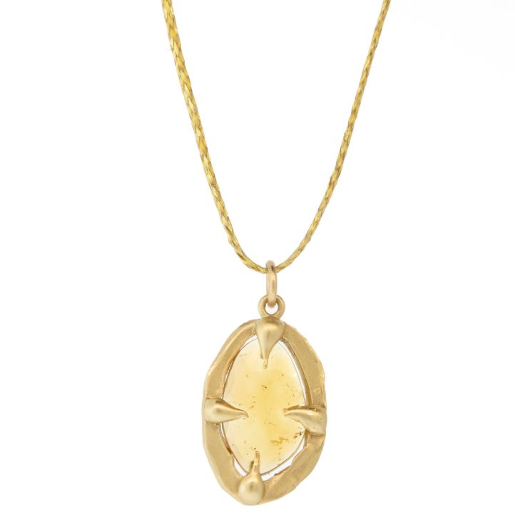 Victoria Cunningham Trunk Show: 2.9ct yellow tourmaline, Measures 7/8" x 7/16" including bail